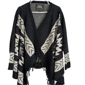 Roots Lambswool blend drape front cardigan size XS